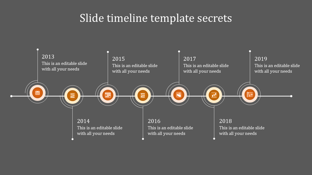 slide timeline template-7-orange